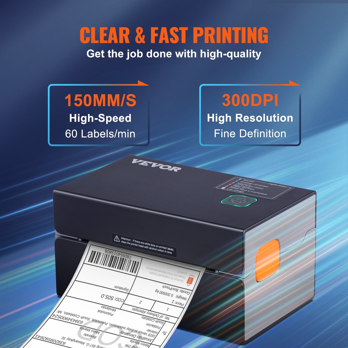 300DPI Thermal Label Printer 4x6 Mailing Packages