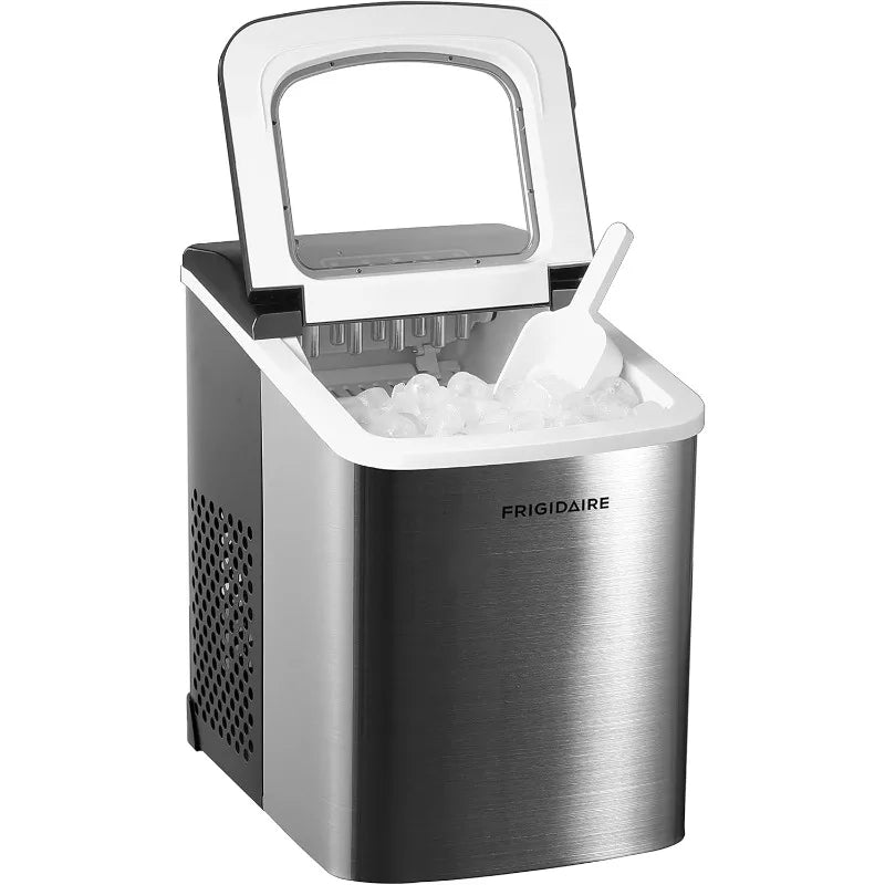 Frigidaire Countertop Ice Maker, Makes 26 Lbs. Silver Stainless