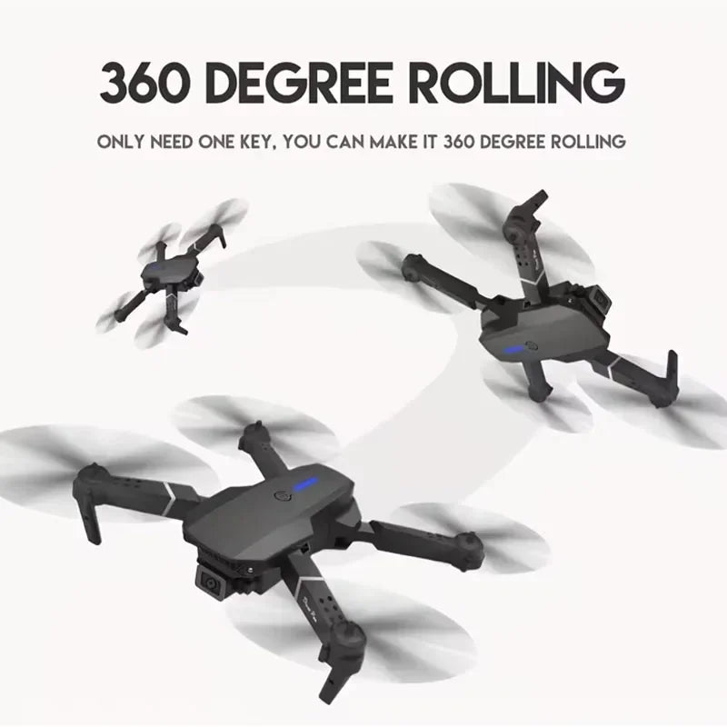 Professional Foldable RC Helicopter Drone 4K with 1080P Wide Angle Dual HD Camera