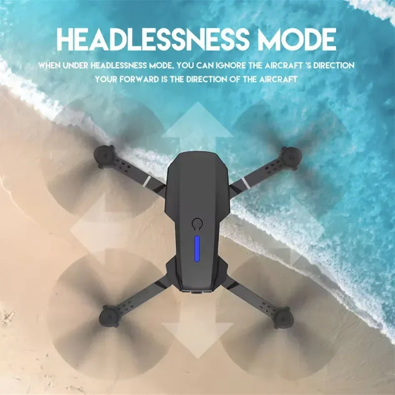 Professional Foldable RC Helicopter Drone 4K with 1080P Wide Angle Dual HD Camera