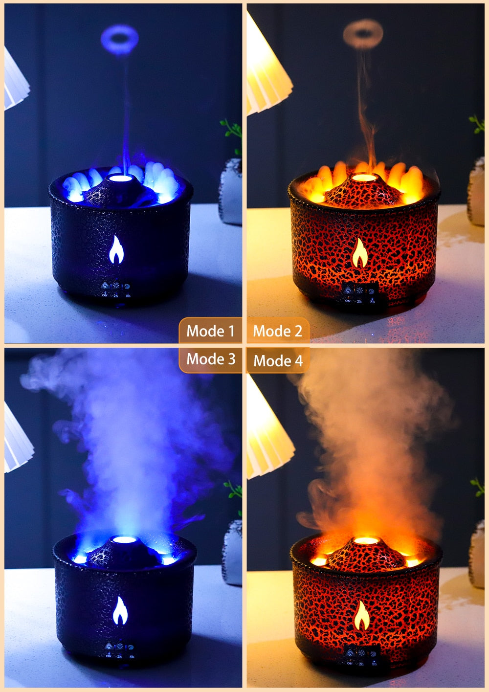Volcano Humidifier Aroma Essential Oil Diffuser Mist Maker