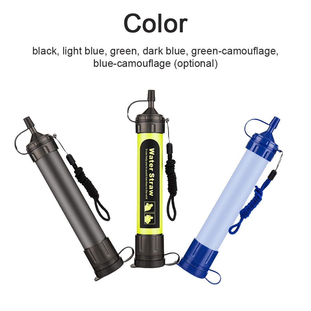 Survival Straw Outdoor Water Purification Camping/Hiking/ Mountaineering
