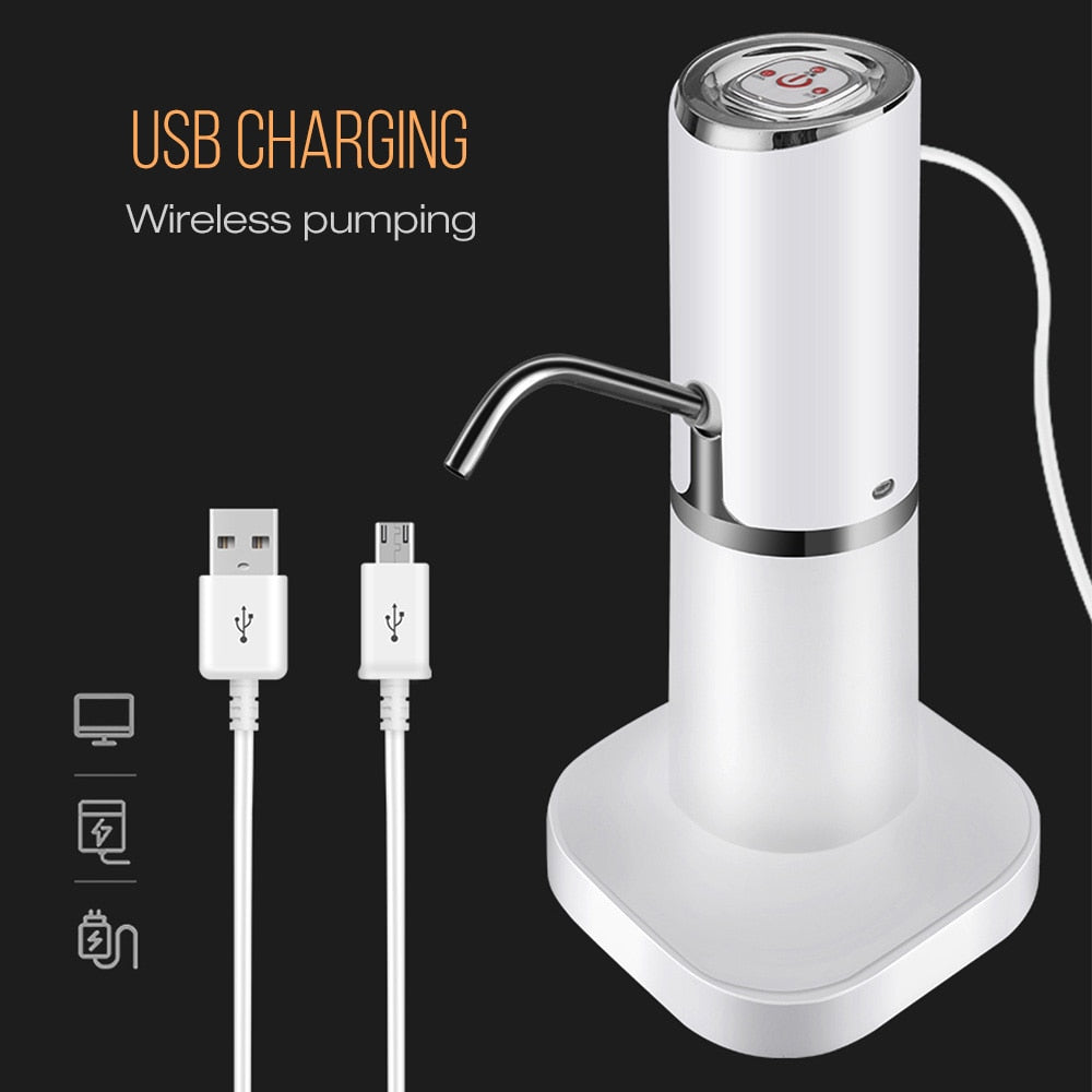 Wireless Water Bottle Pump Dispenser USB Charge