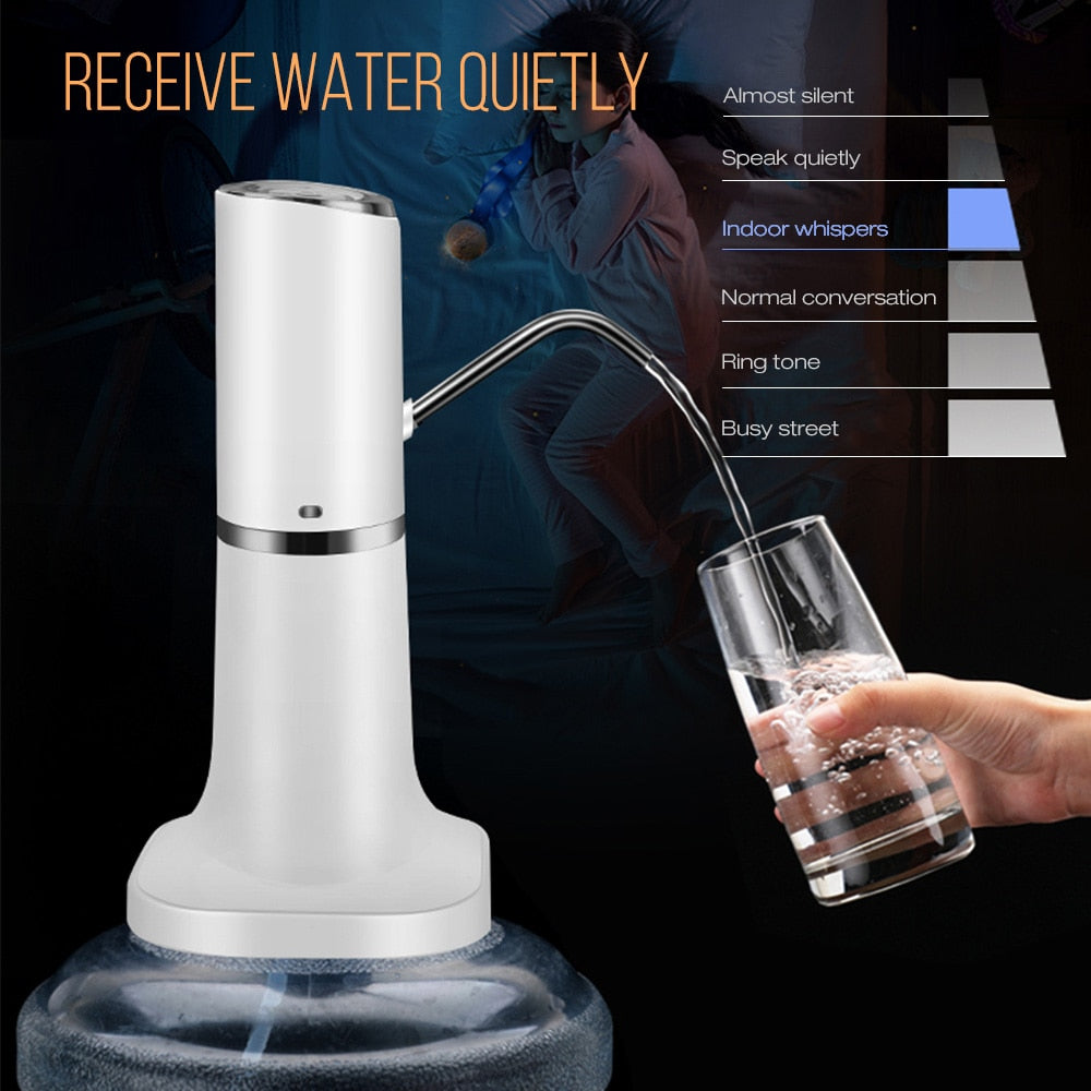 Wireless Water Bottle Pump Dispenser USB Charge