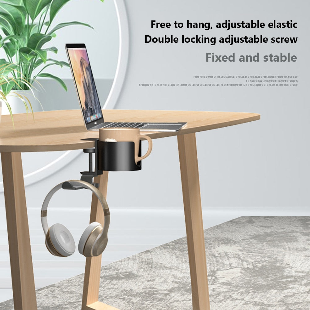 Gaming Headphone Stand Cup Holder with Clamp