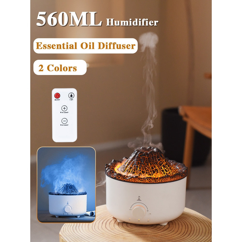 Volcano Humidifier Aroma Essential Oil Diffuser Mist Maker
