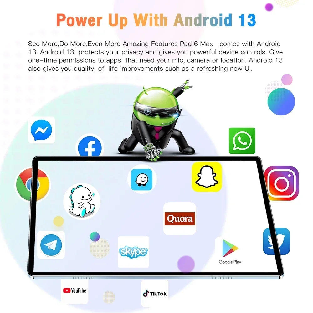 Android 13 Tablet PC Snapdragon 8 gen2 16GB 1TB 5G GPS