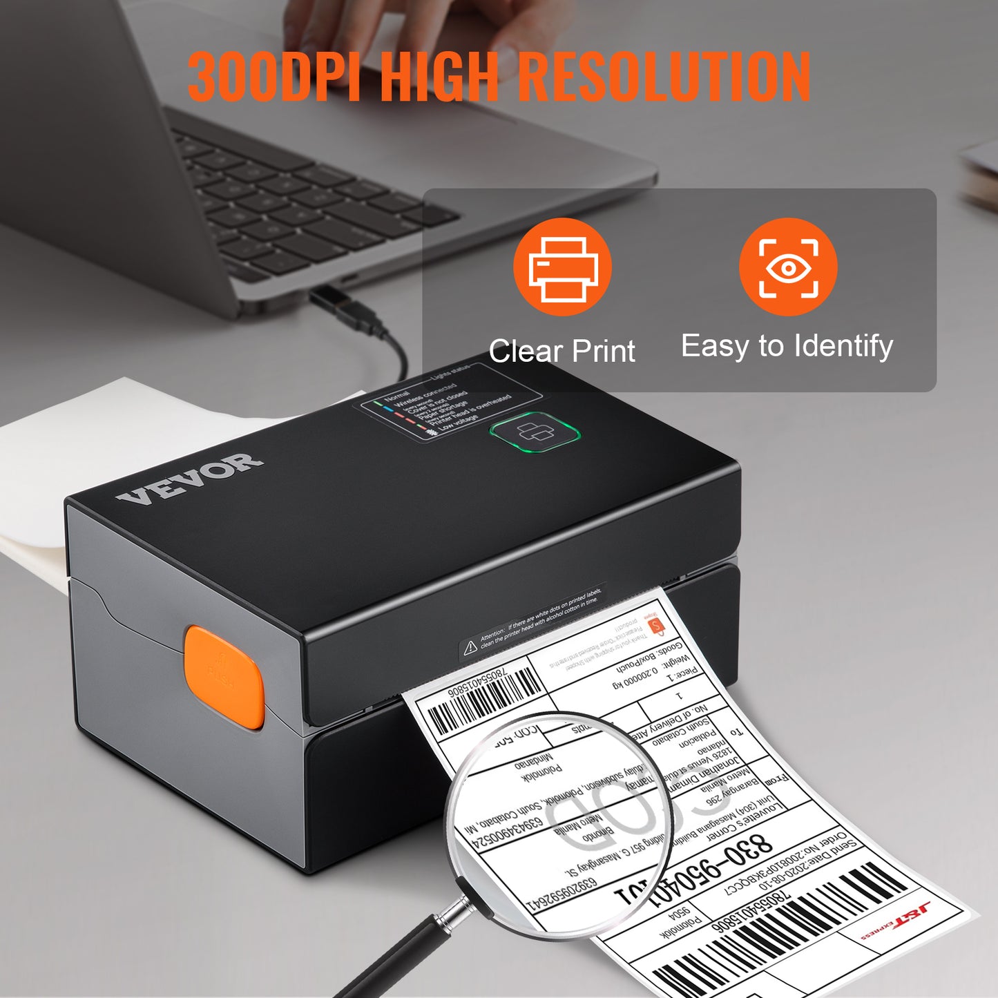 300DPI Thermal Label Printer 4x6 Mailing Packages