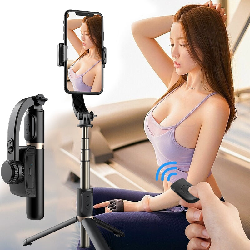 Gimbal stabilizer selfie stick expandable mini tripod