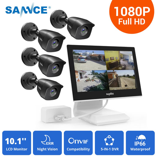 Outdoor CCTV 4CH Video Surveillance DVR Monitor