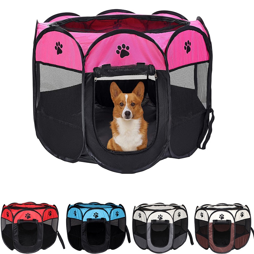 Pet Playpen Cat/Dog Tent Octagonal Cage Kennel