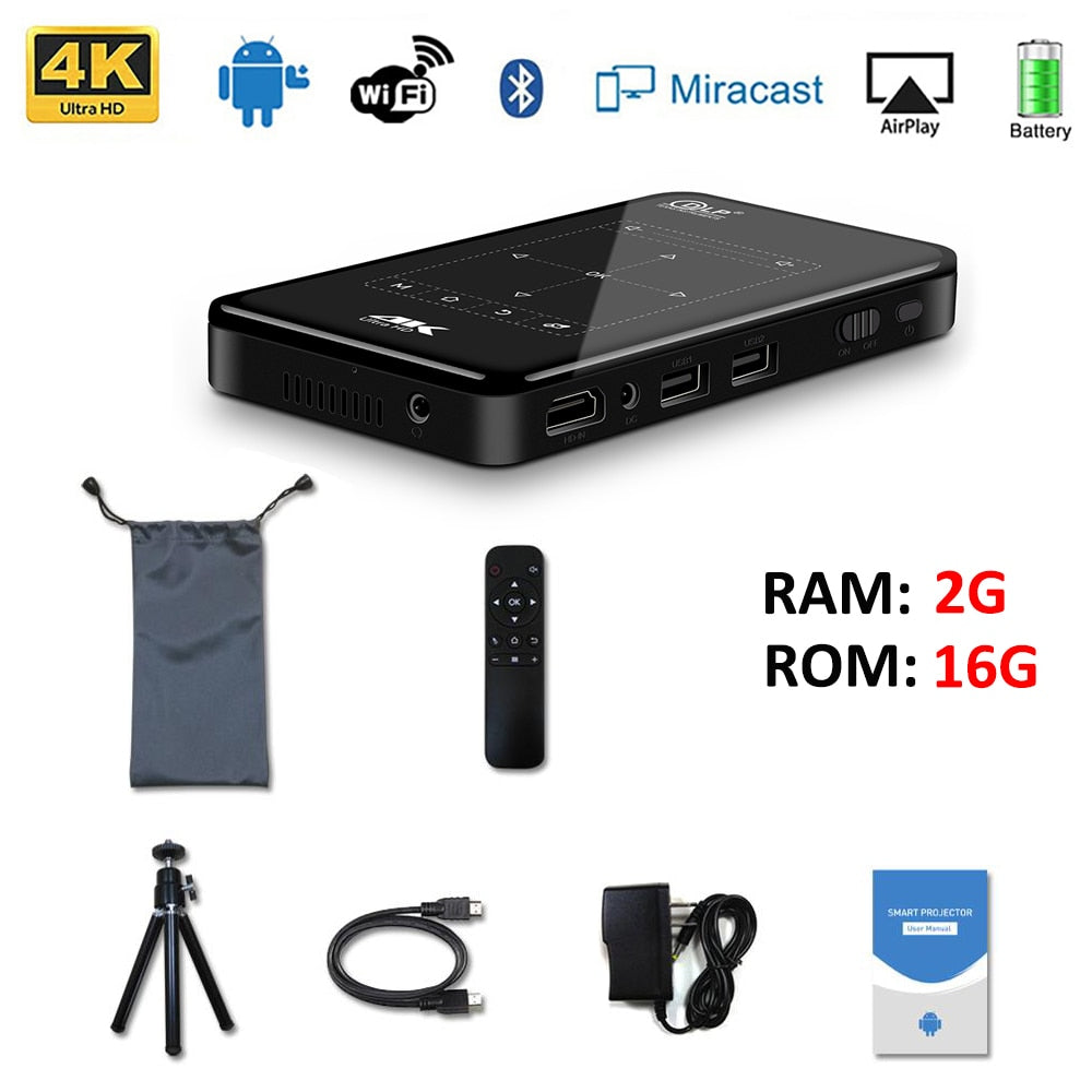 4K DLP Bluetooth Android 9.0 Projector
