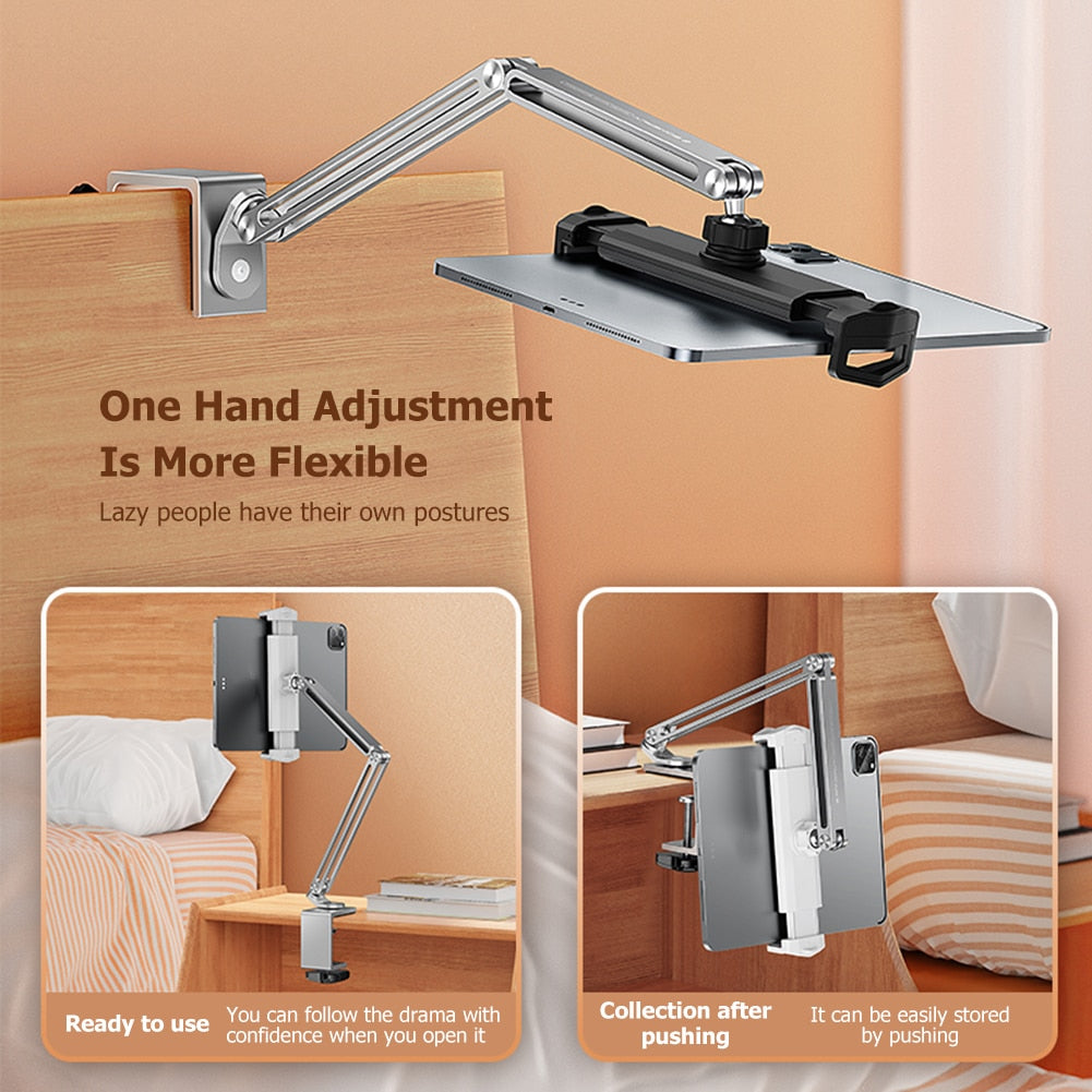 360 Long Arm Bed Stand 4-13inch Phone/ Tablets