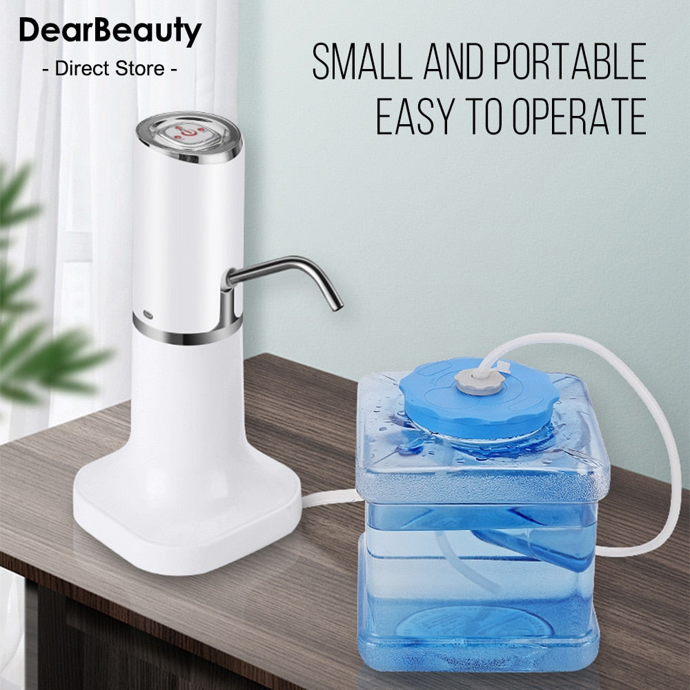 Wireless Water Bottle Pump Dispenser USB Charge