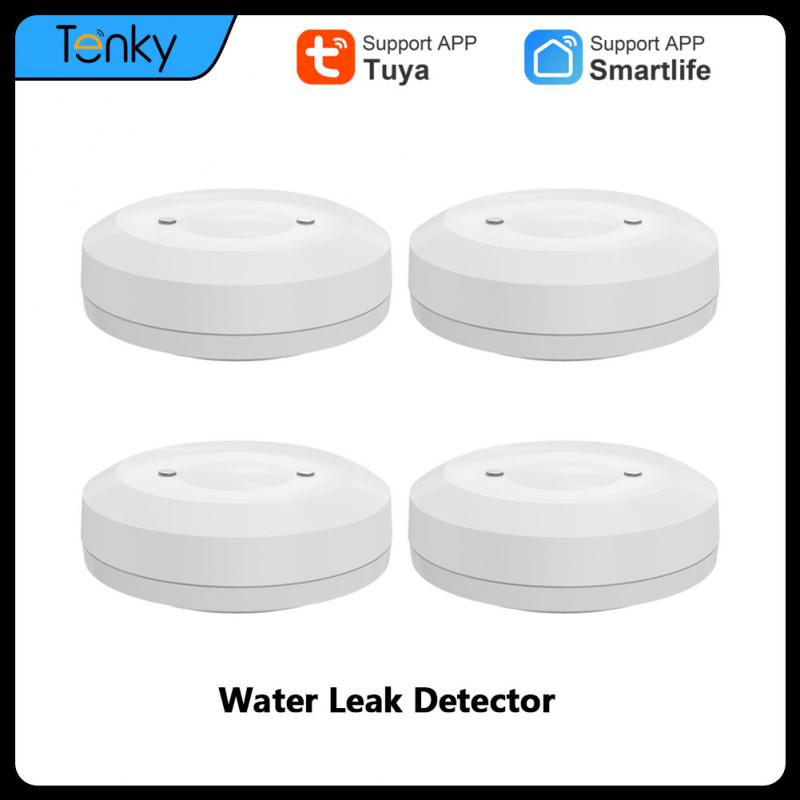 Tuya ZigBee Water Leak Detector Flood Sensor Water Tank Full Water Linkage Alarm System Smart Home Security Protection Smartlife
