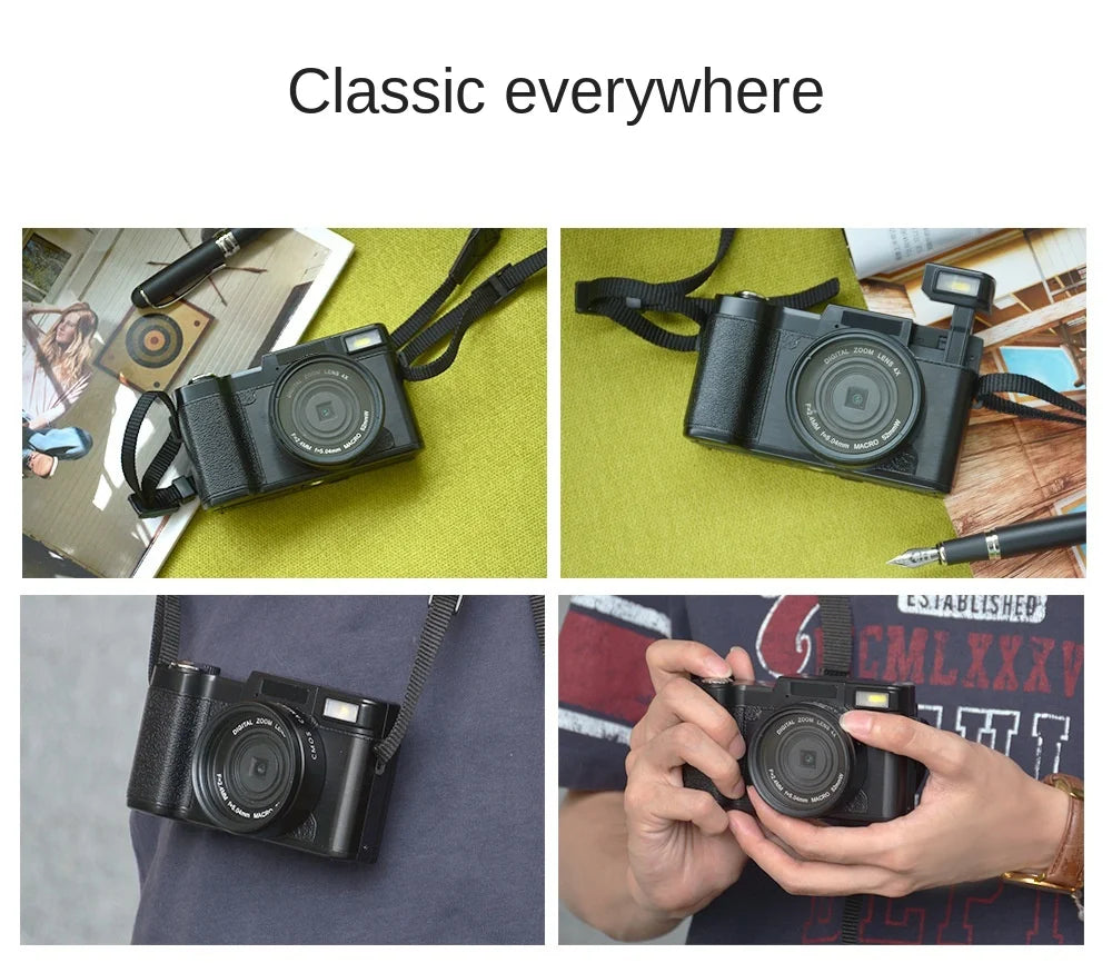 Wide Angle HD Half-DSLR Professional Digital Cameras With 4X Telephoto Fisheye