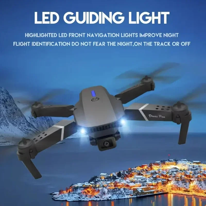 Professional Foldable RC Helicopter Drone 4K with 1080P Wide Angle Dual HD Camera