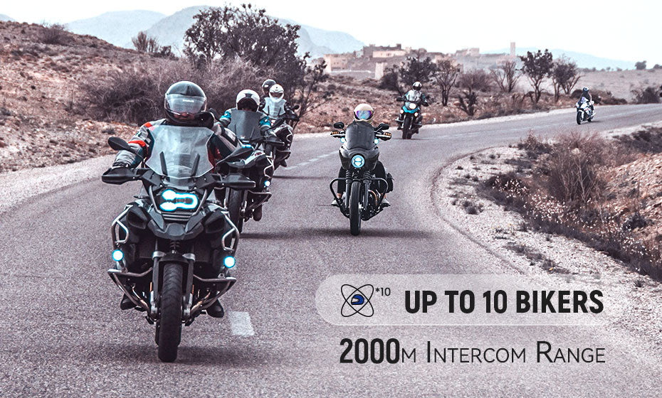 Bluetooth 5.0 Motorcycle Intercom Helmet Headsets Wireless Communication