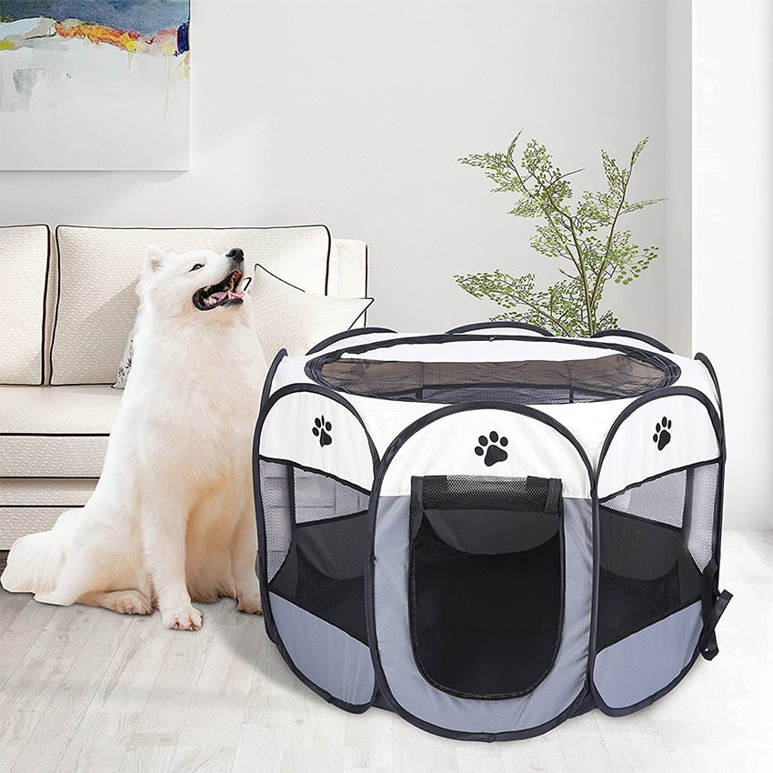 Pet Playpen CatDog Tent Octagonal Cage Kennel 