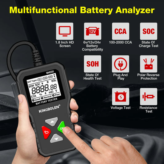 Auto Detect Battery Tester 6V 12V 24V Battery System
