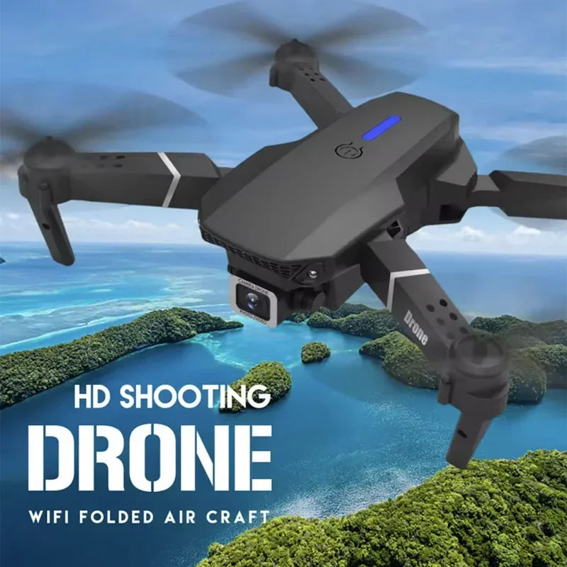 Professional Foldable RC Helicopter Drone 4K with 1080P Wide Angle Dual HD Camera