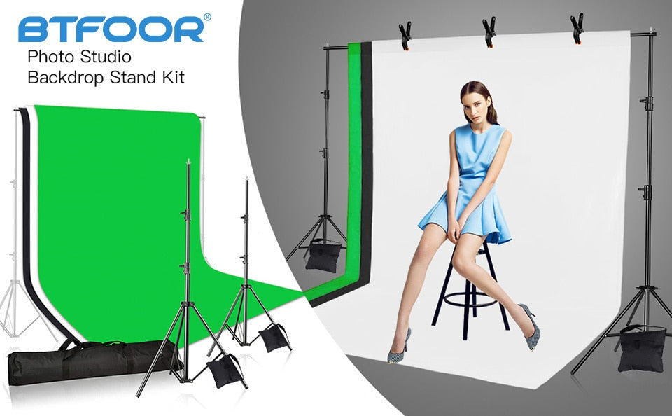 Green Screen Photography Photo Studio Background Stand
