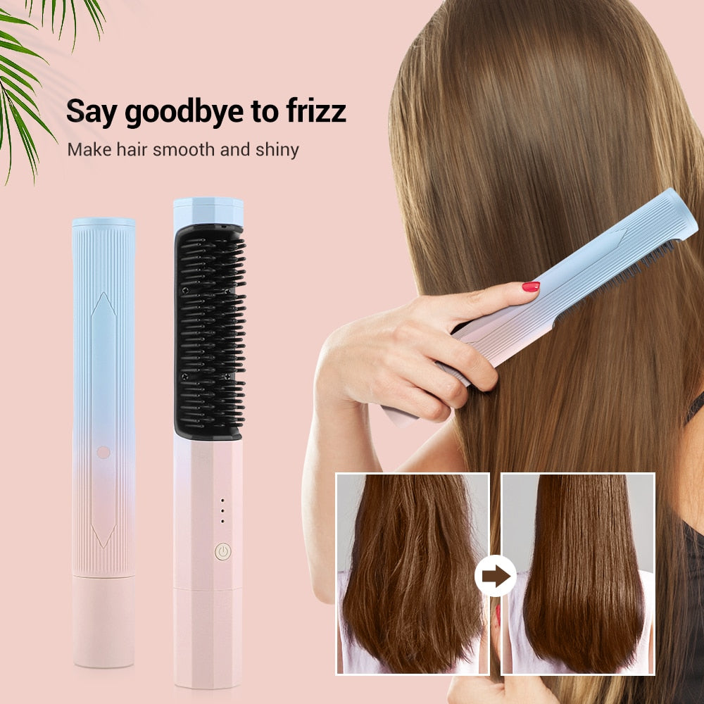 USB Brush Straightening Hair Curling /Dryer Styling Tool