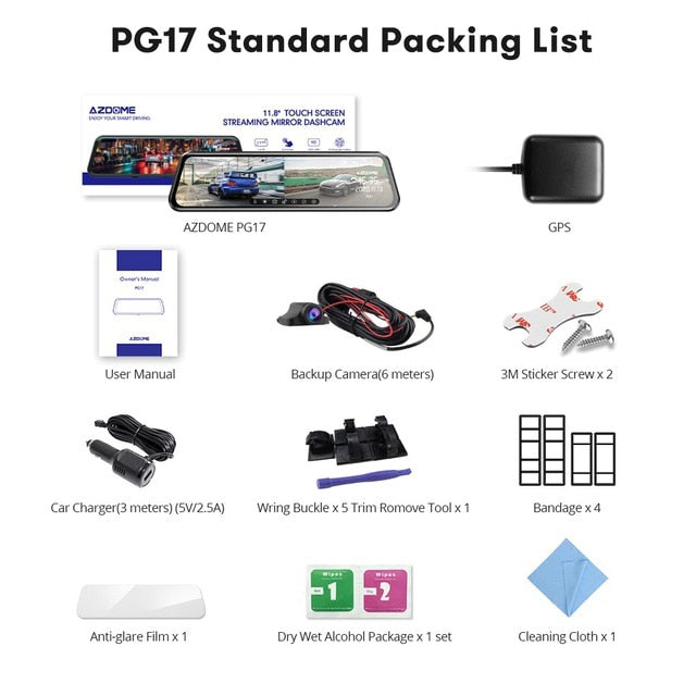 Car Rear View Touch Screen DVR /GPS 2 Cameras