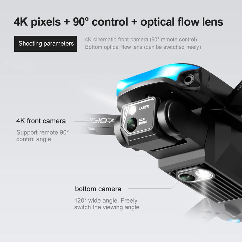 Foldable Quadcopter Mini Drone 4K Three-sided Obstacle avoidance