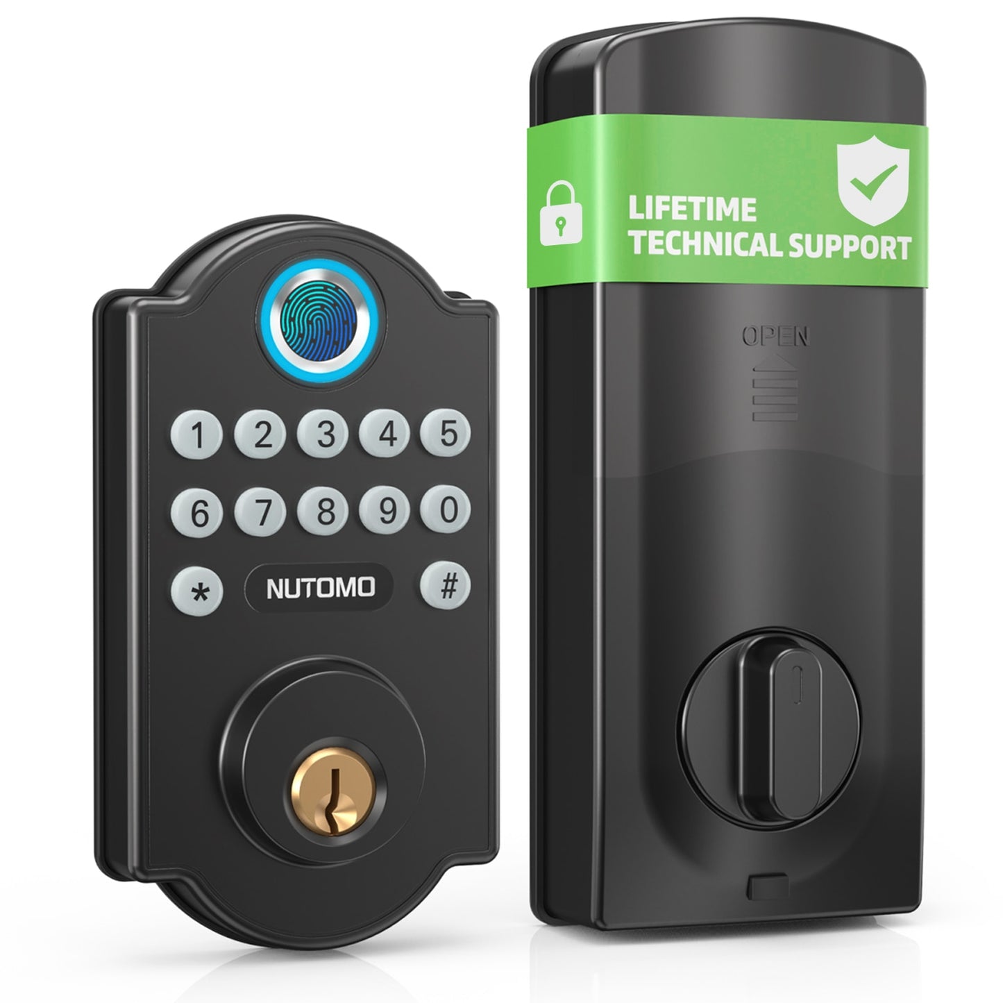 Keyless Entry Fingerprint Door Lock Front Deadbolt