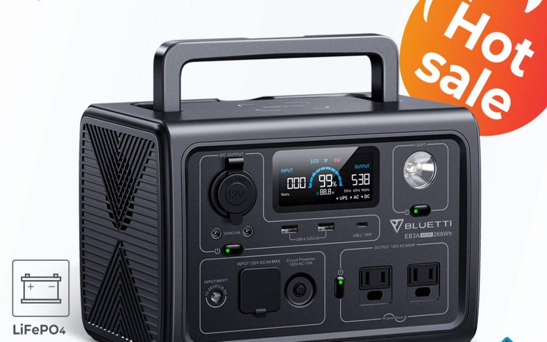 600W Solar Generator Portable Power Station 268Wh