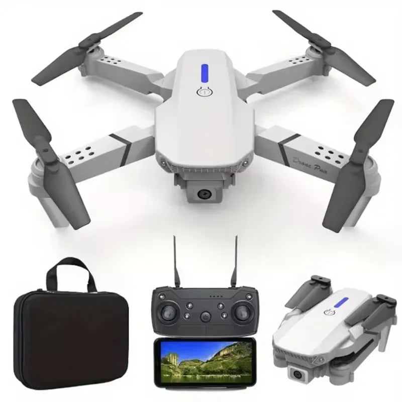 Professional Foldable RC Helicopter Drone 4K with 1080P Wide Angle Dual HD Camera