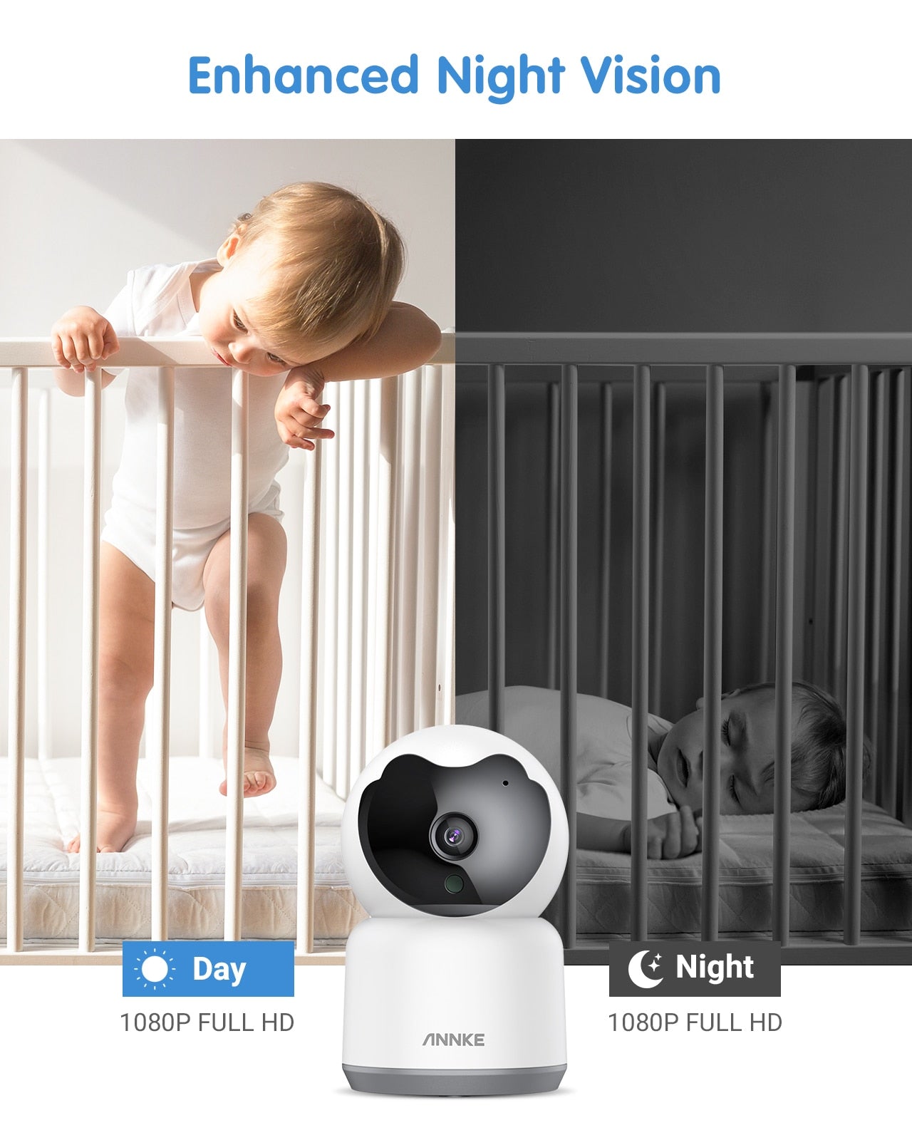 Baby Pet Monitor 2MP IP Smart Home Camera