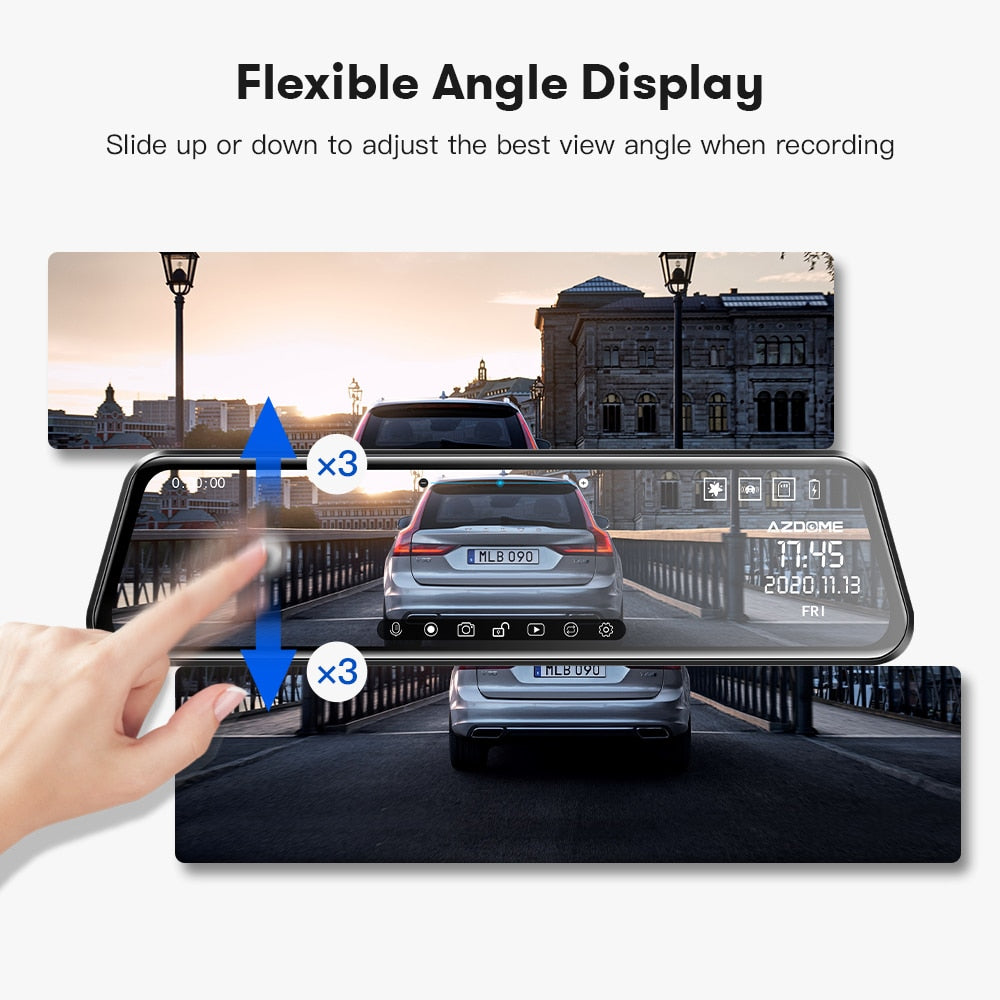 Car Rear View Touch Screen DVR /GPS 2 Cameras