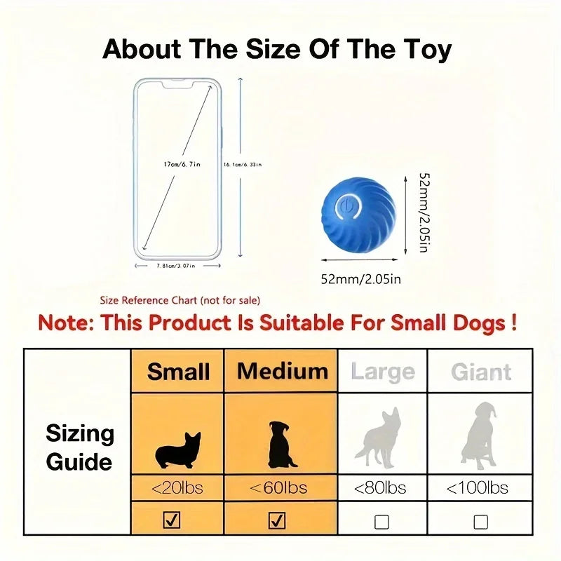 Dog Smart Bouncing Ball, Automatic Rolling Cat Ball Toy, Smart Kitten Electric Toy