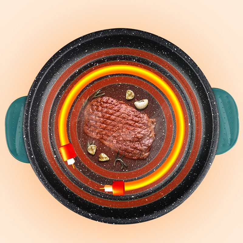 Electric Frying Pan Barbecue/Fried Steak/ Fish/ Omelette