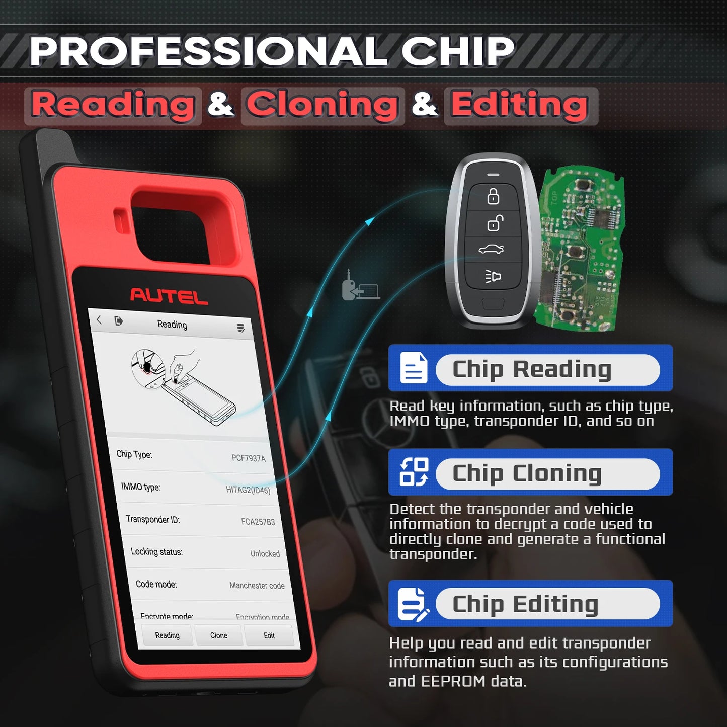 Key Fob Programming Generation Learning Chip Read Edit Clone PK IM508