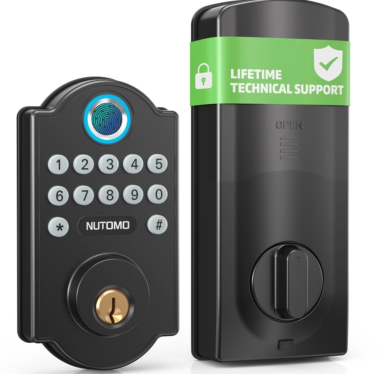 Keyless Entry Fingerprint Door Lock Front Deadbolt