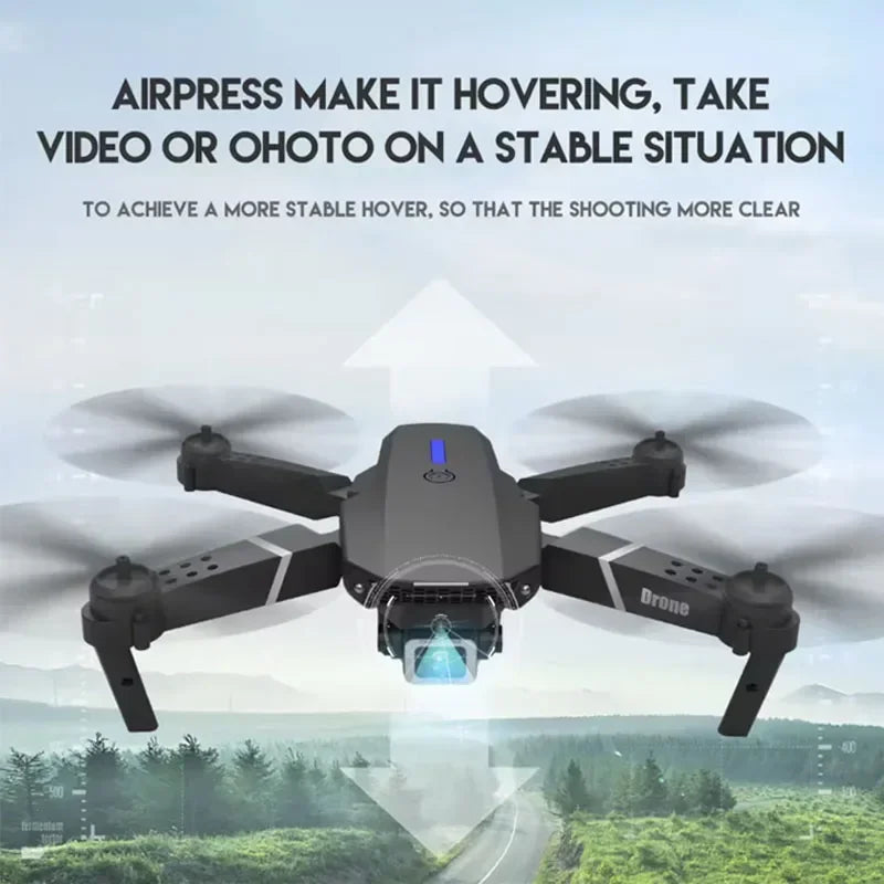 Professional Foldable RC Helicopter Drone 4K with 1080P Wide Angle Dual HD Camera
