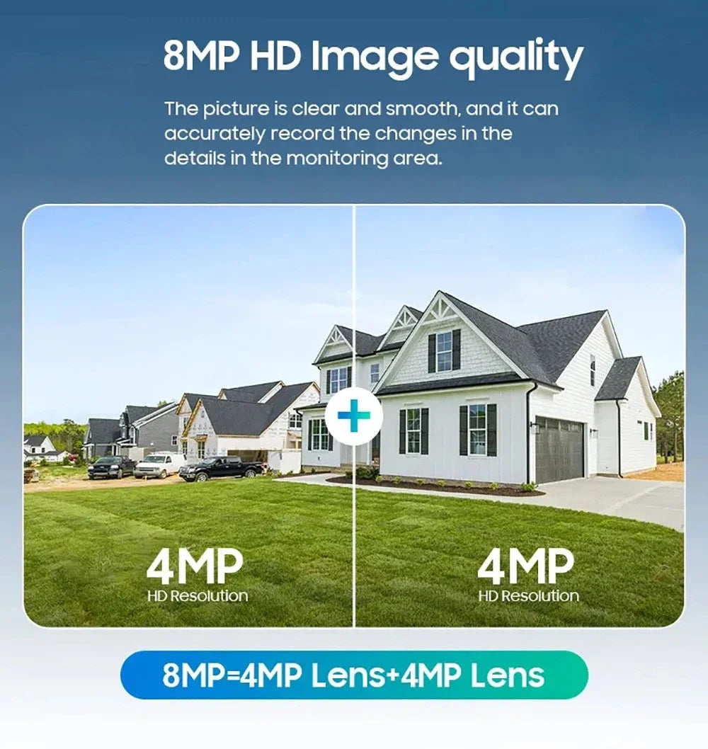 Solar HD IP Wireless CCTV Surveillance Cameras PIR 4G SIM Card