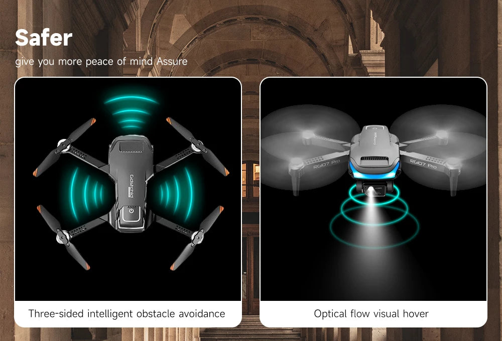 Foldable Quadcopter Mini Drone 4K Three-sided Obstacle avoidance