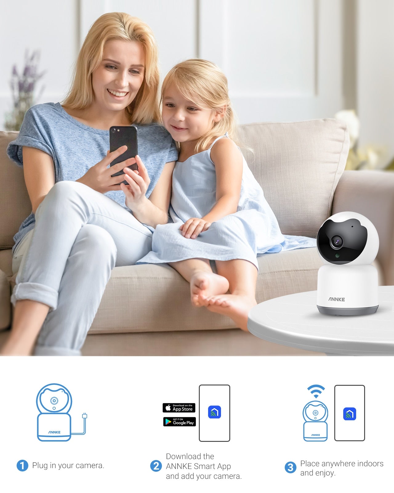 Baby Pet Monitor 2MP IP Smart Home Camera