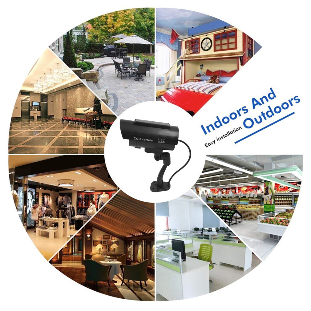 Outdoor Indoor Solar Power Fake Camera Bullet