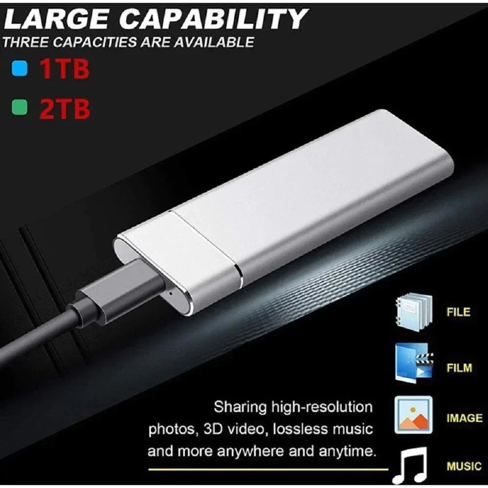 Portable External Storage SSD 1TB High-speed Mobile Storage Drive