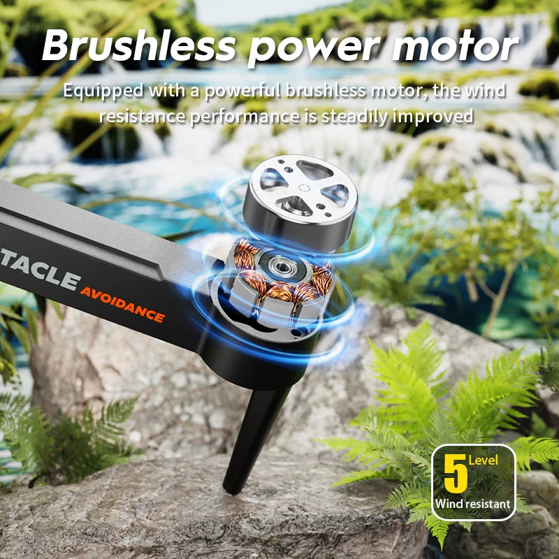 Pro Brushless 4K HD Aerial Obstacle Avoidance Photography Drone