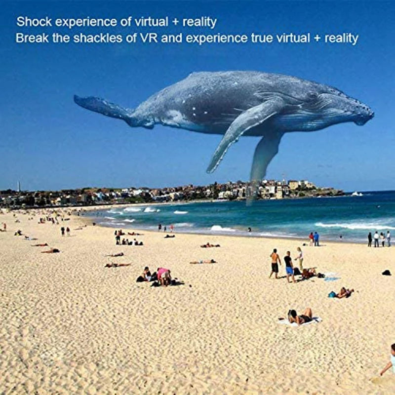Smart AR Glasses 3D Video VR Headset Glasses for iPhone & Android