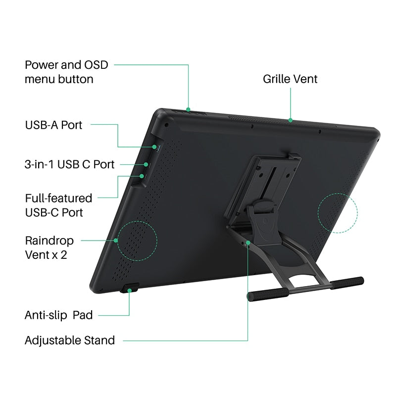 23.8 Inch Graphics QHD Screen Anti-Glare Tablet Monitor