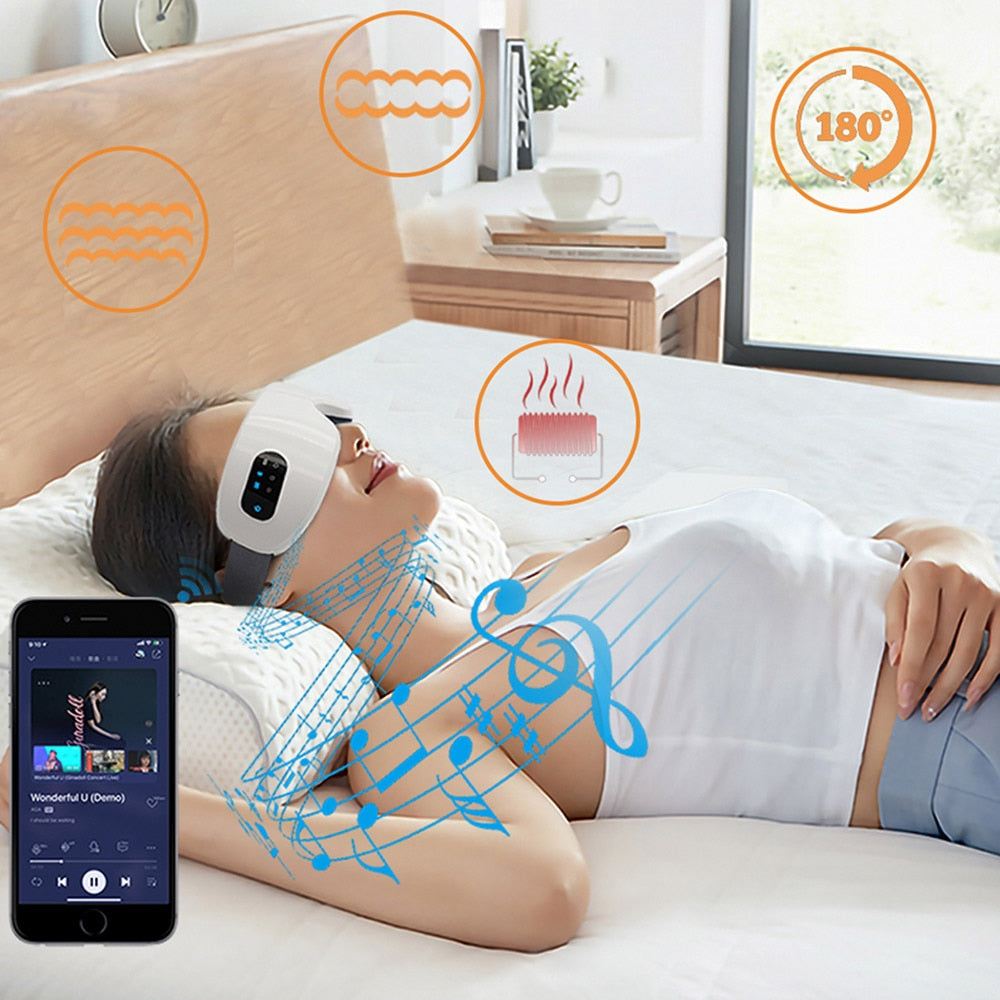 Bluetooth Heating Eye Massager Fatigue Relieve
