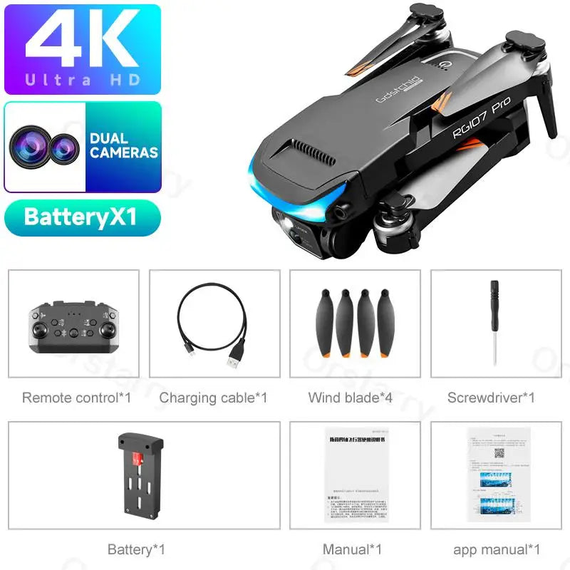 Foldable Quadcopter Mini Drone 4K Three-sided Obstacle avoidance