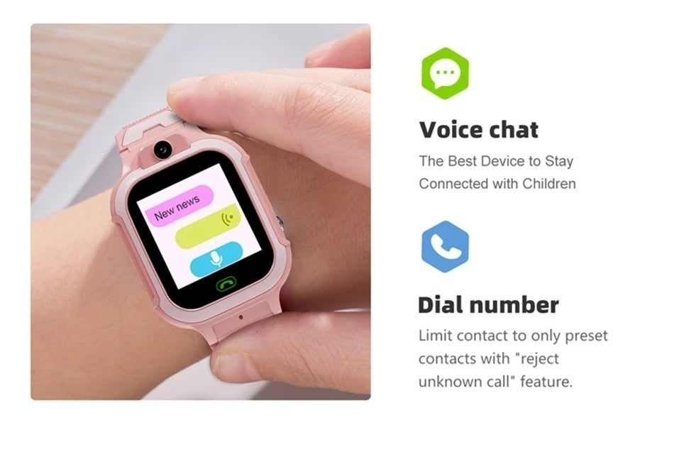 GPS HD Camera 4G Smart Watch Kids